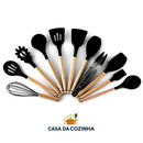 Kit Utensílios de Cozinha 12 peças em Silicone – Elegância, Resistência e Praticidade